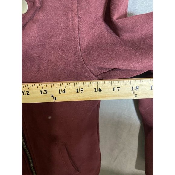 Old Navy Motorcycle Womens Jacket Small Pink Asymmetric Zipper Pockets Ladies - Picture 9 of 9